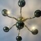 Antique Dutch 6-light chandelier in solid bronze