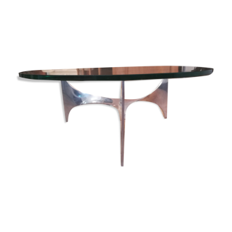 Coffee table by Knut Hesterberg in aluminum