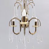 Murano Glass Teardrop Chandelier in the Style of Venini, Italy