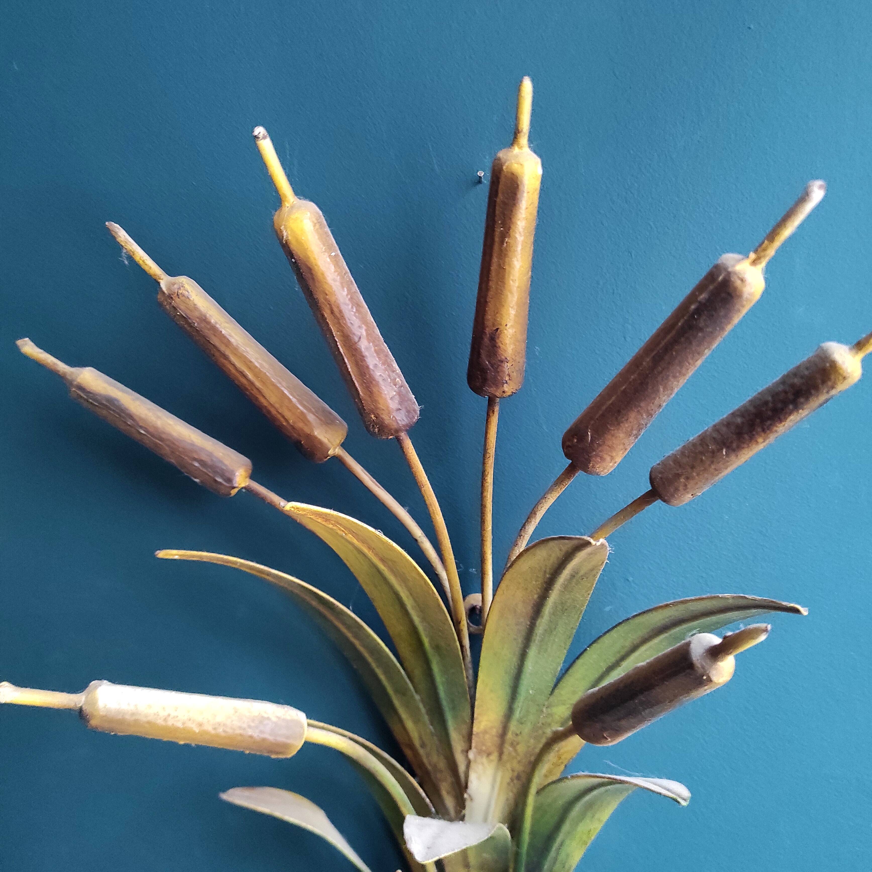 French vintage wall sconces shaped like reeds