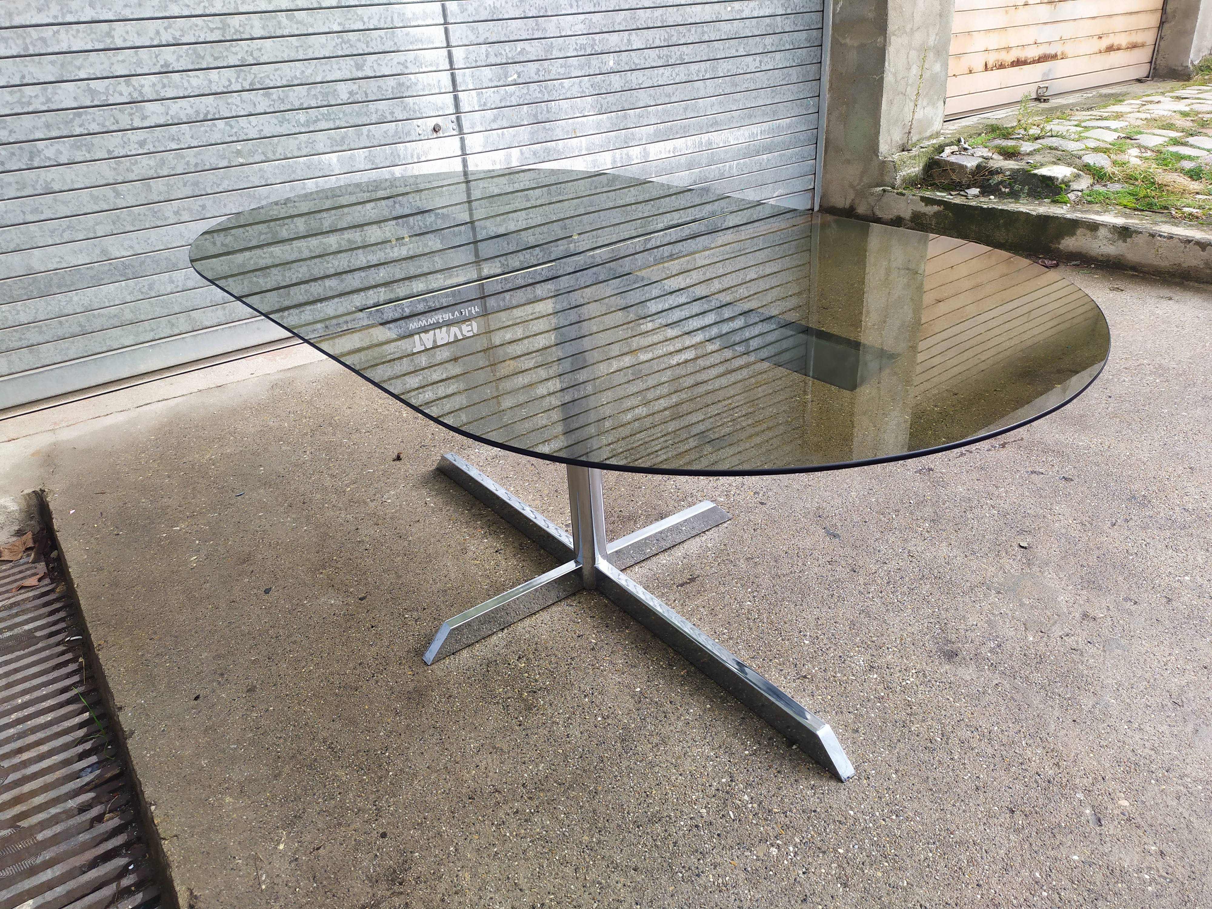 Design chrome oval table