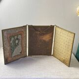 Vintage barber triptych mirror