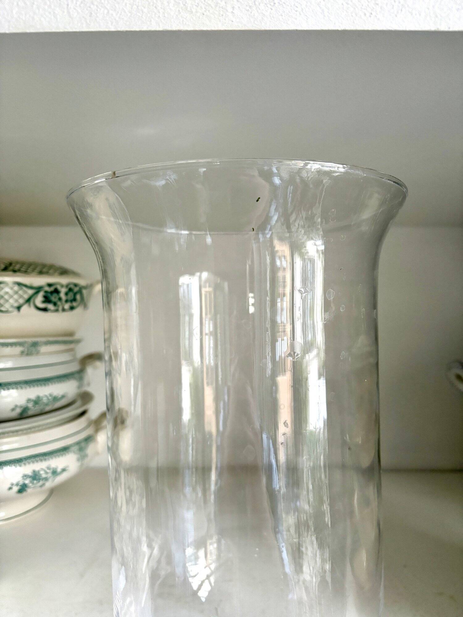 Clear glass vase