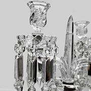 Baccarat, pair of two-light candelabra, Bambou Tors model.