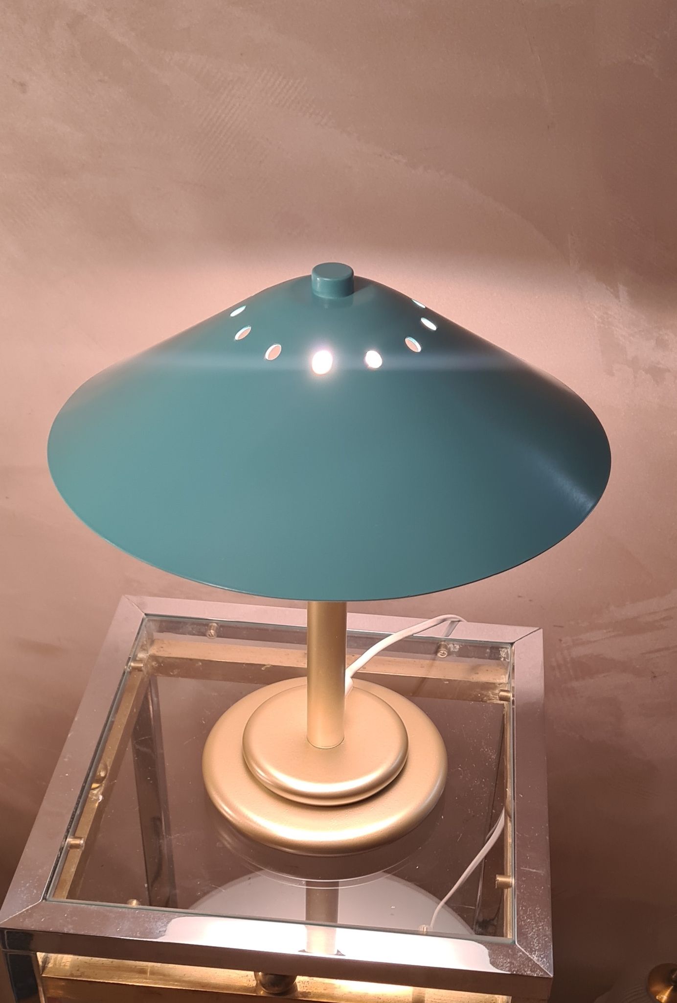 Lampe champignon bureau chevet h33x28 40w