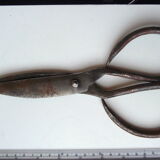 Antique wrought iron scissors modeled by hand for collection or Deco