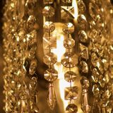 Minimalist glass fringe ceiling light