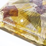 Brass and murano glass flush mount light by La Murrina Italy