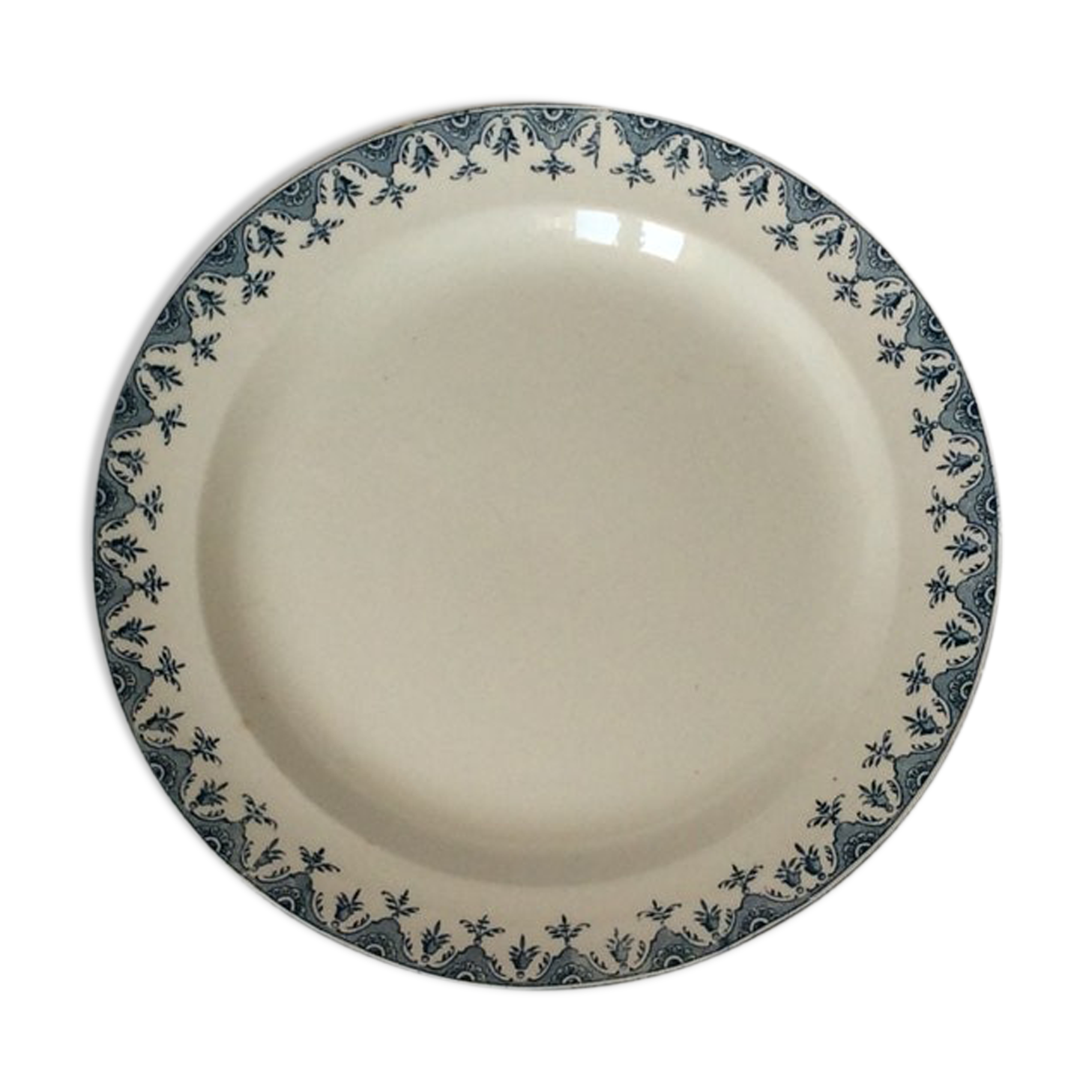 Round dish Terre de Fer navy blue L G model Doullens