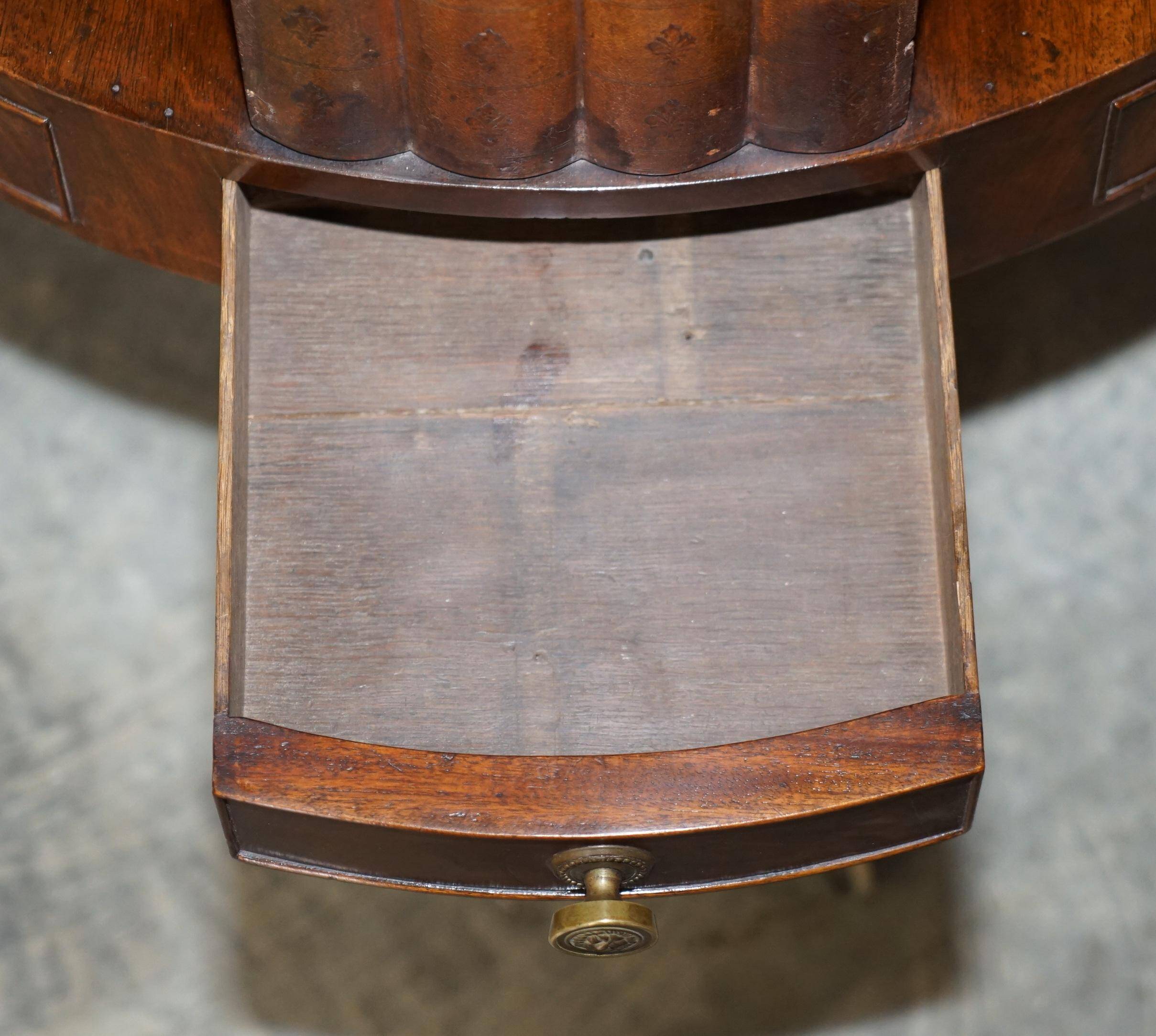 Restored hardwood revolving library circa 1810 Regency