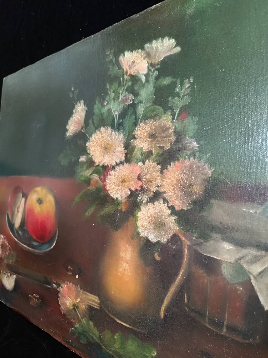 Toile Nature morte signée