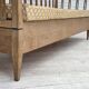 1970s, Swedish drop arm sofa/daybed, furniture fabric, oak wood.
