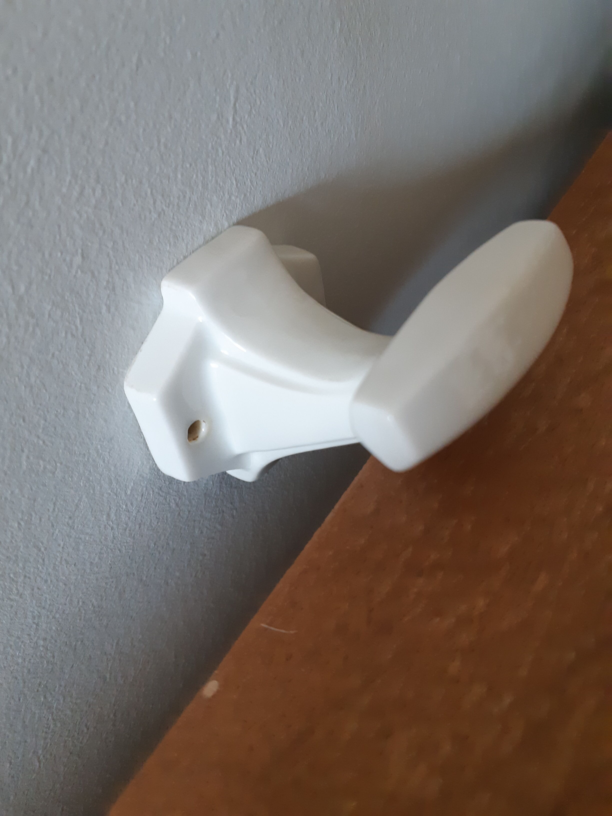 White porcelain hooks