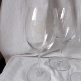 6 large crystal Bordeaux wine glasses
