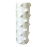 Vintage Bisque Porcelain Op Art Spike 501 Vase by Scherzer, Space Age 1970s