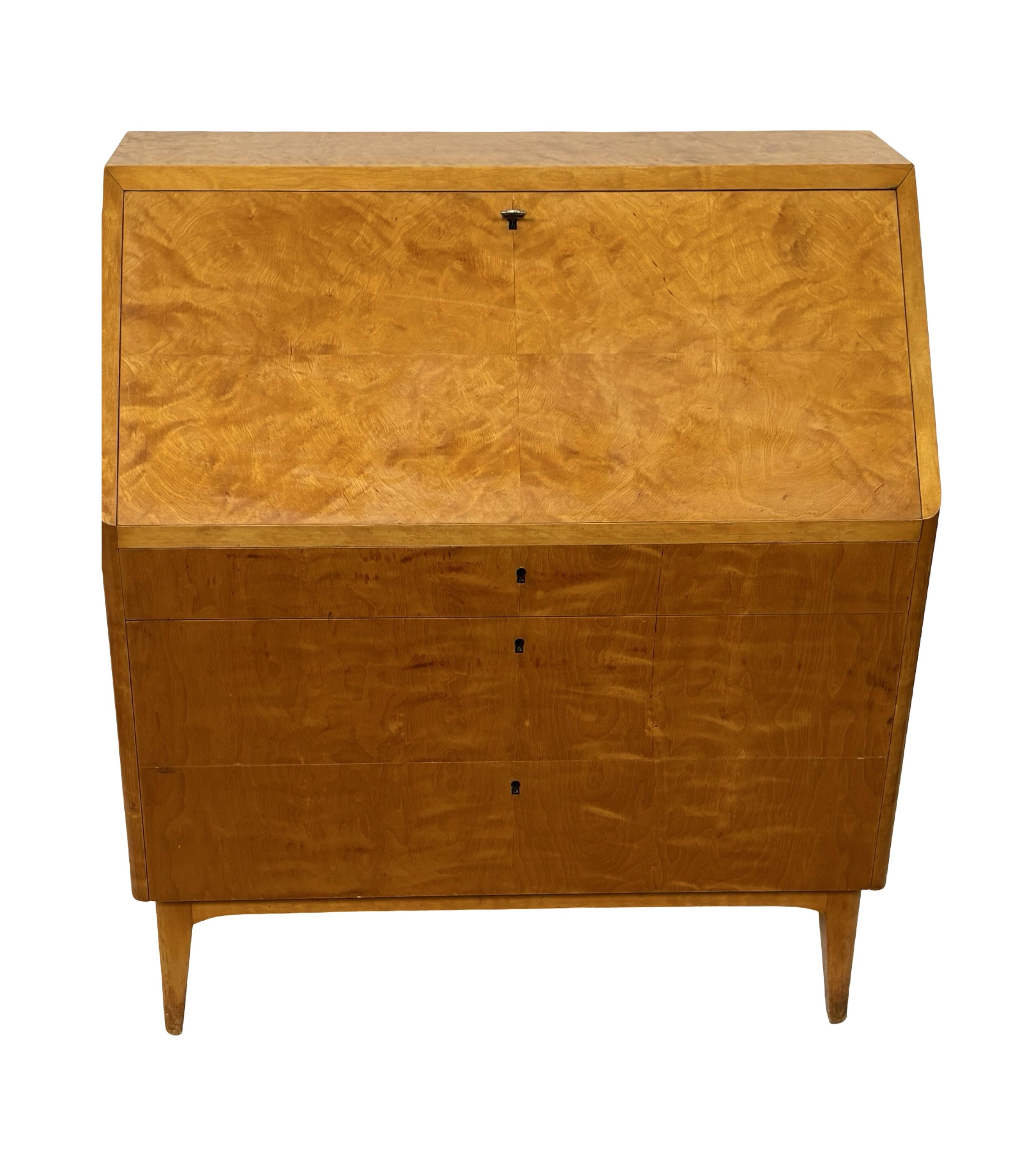 Vintage Secretary Cabinet Swedish 1960s Workspace