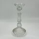 Bougeoir vintage en verre pressé torsadé