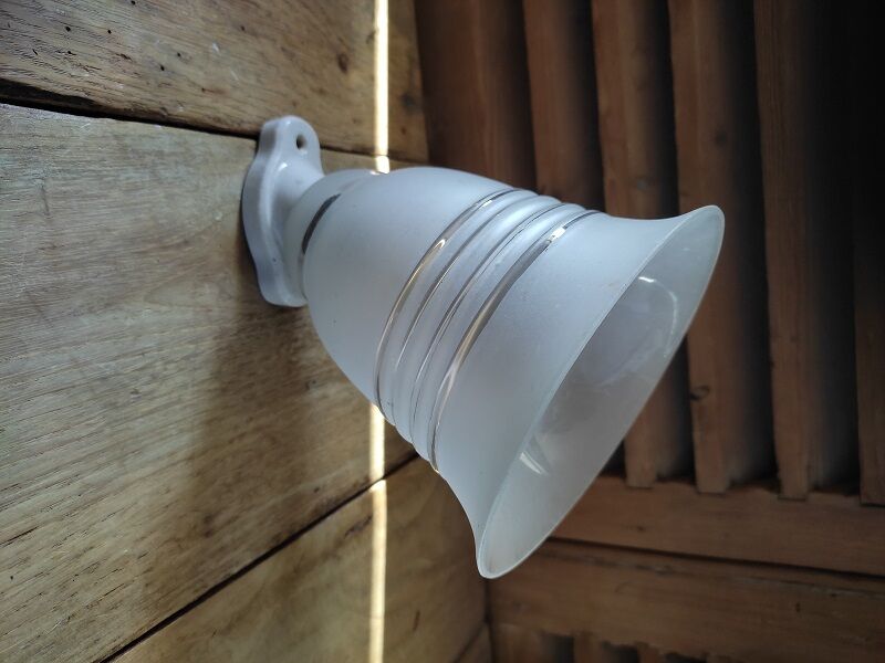 Wall lamp tulip frosted glass edging porcelain support dp 1122240