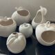 Set of 6 vintage ceramic fruit vases/cachepots