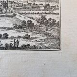 17th century copper engraving "Mons" By Sébastien de Pontault de Beaulieu (1612-1674)