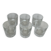 6 crystal whiskey glasses