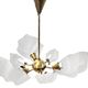 Beautiful chandelier, leaf type, Železny Brod Sklo ZBS, Czechoslovakia, 1970s.