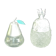 Pineapple and pear glass candy boxes