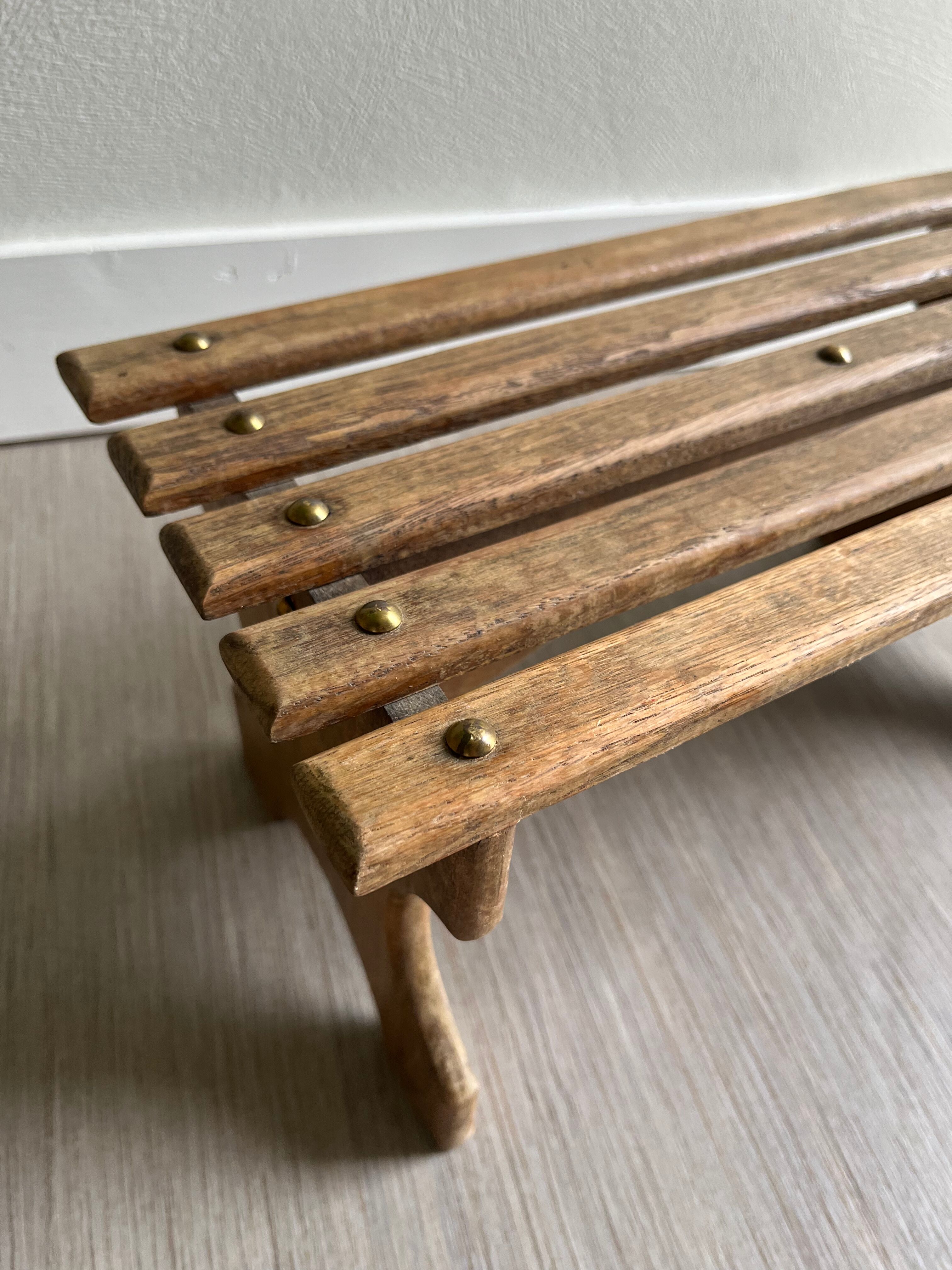Small wooden bench