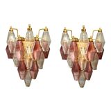 Murano Glass Poliedri Sconces, Italy, 1980s - Set of 2