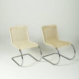 Bauhaus "MR10" chairs by Ludwig Mies van der Rohe, Tecta edition circa 1990