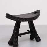 Handmade Spanish Brutalist Foot stool 1950s