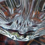 Large crystal fruit bowl signed daum