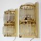 Pair of Murano glass wall lights by Lumica 1970s