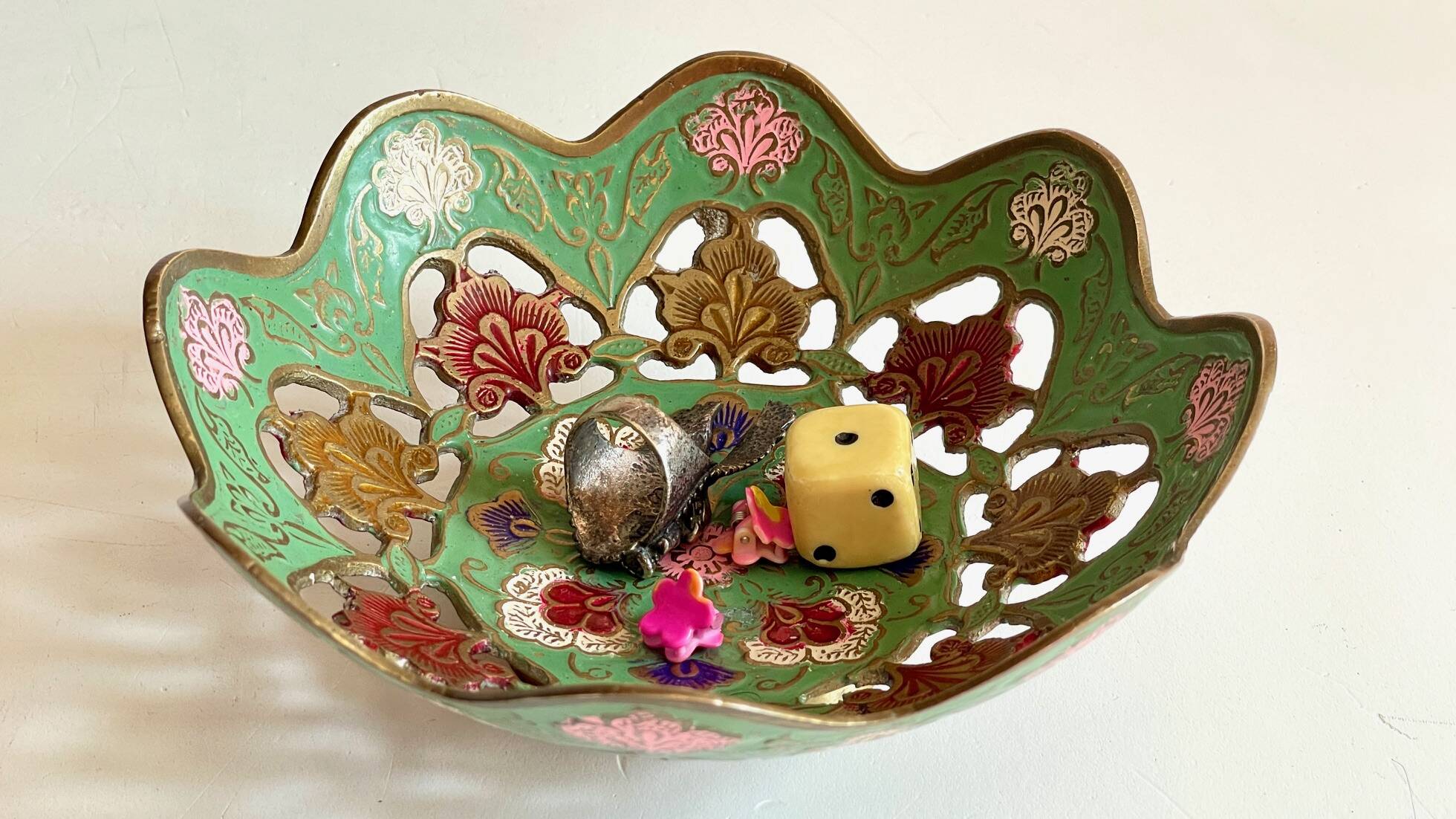 Vintage solid brass pocket tray