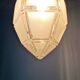 Art Deco pendant light in faceted satin glass, 1920s-30s