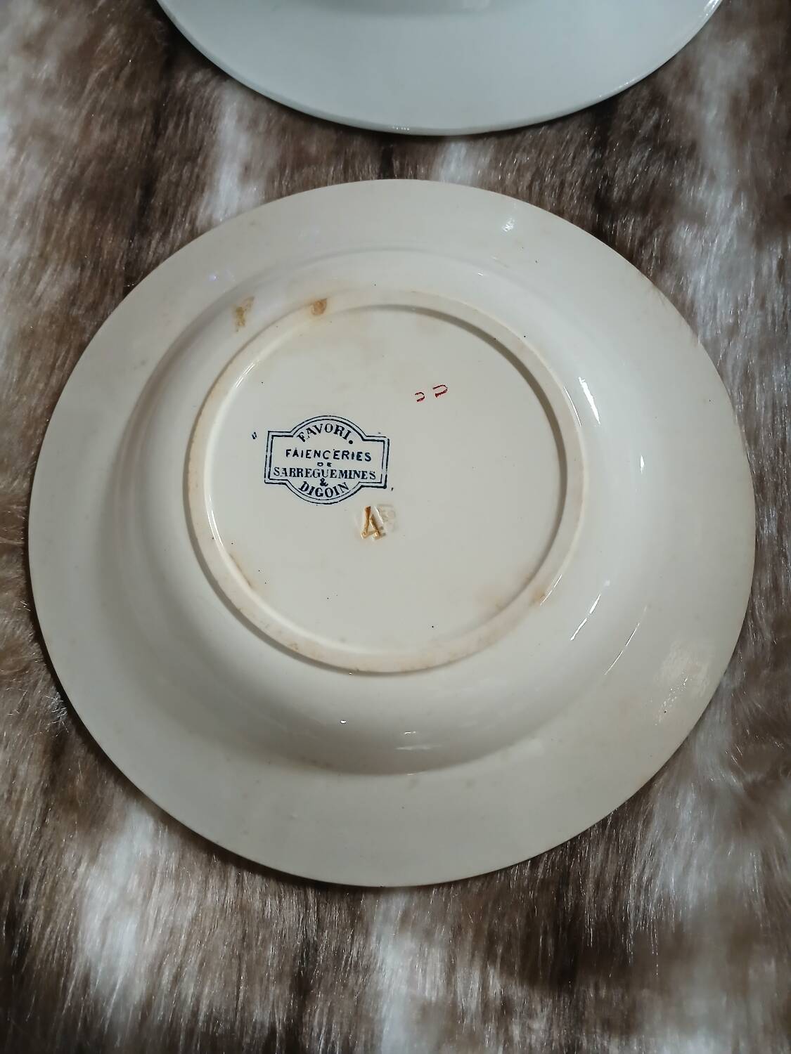 10 antique deep plates in ironstone