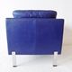 De Sede DS118 pair of blue leather club chairs