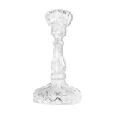 Large antique glass candle holder