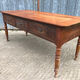 Antique Louis Philippe table in solid cherry and oak with 3 drawers