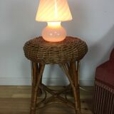 Pink Murano mushroom lamp, 70's