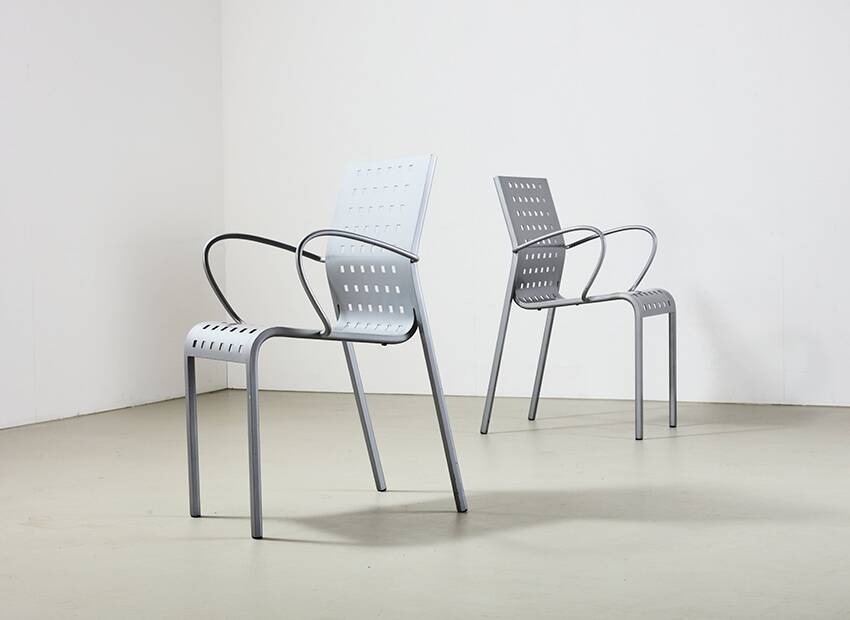 Pietro Arosio Pair of Mirandolina Chairs for Zanotta Italy 1993