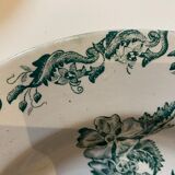 Set of 4 hollow plates, foliage decorations, Manufacture de St-Amand-les-Eaux