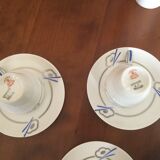 15-piece Limoges porcelain coffee set in art deco style