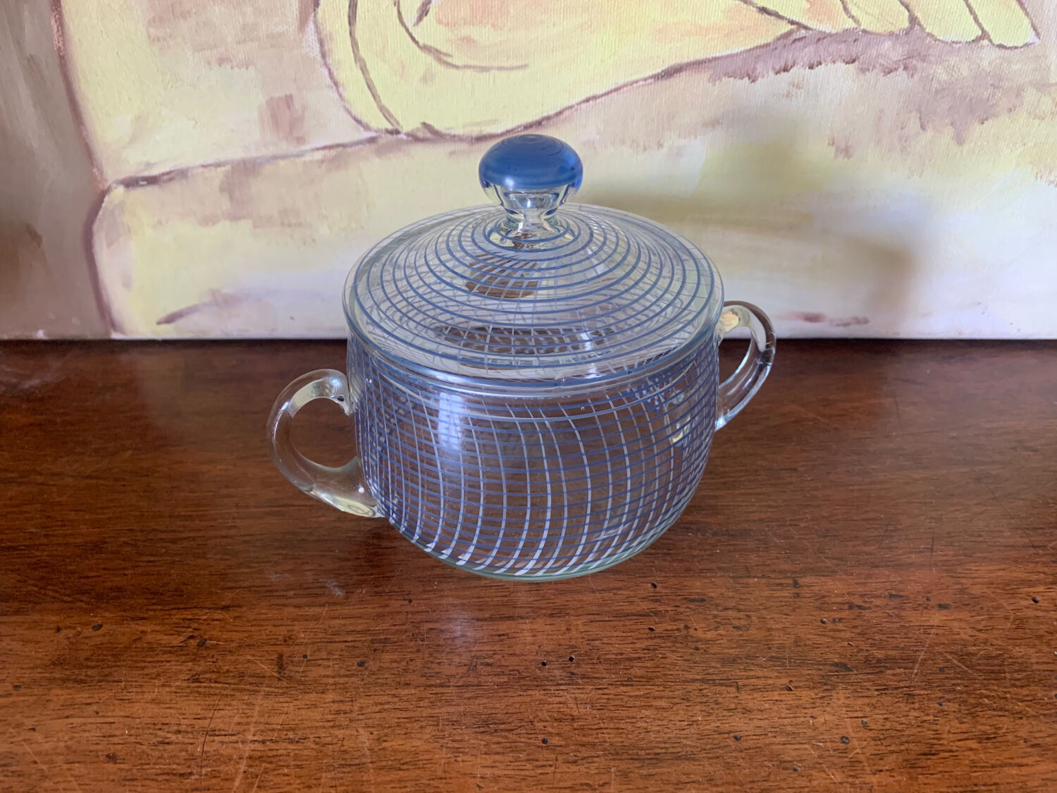 Bohemian crystal bonbonnière