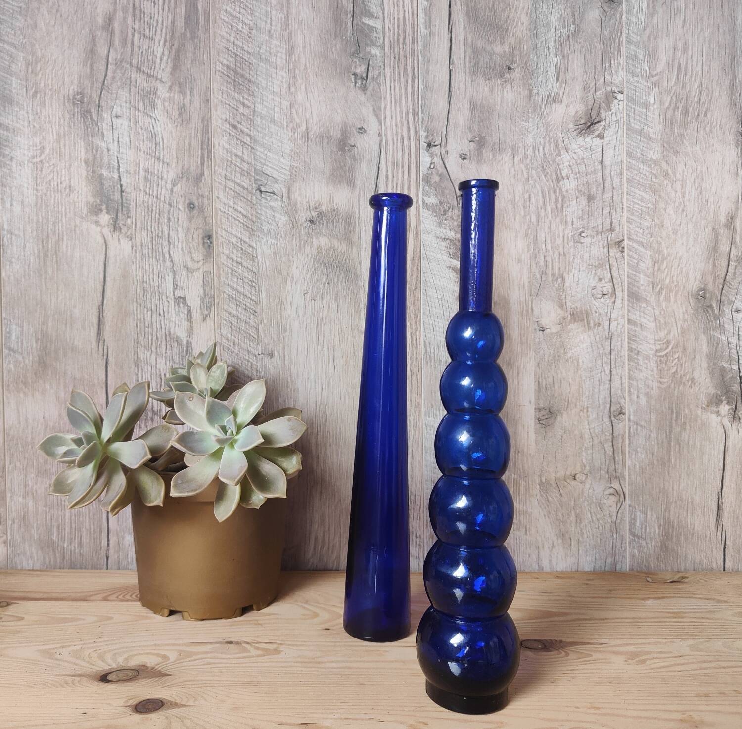 Soliflores verre ondulé et lisse