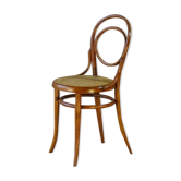 Chaise bistrot cannée n°10 1/2 par lebrun (france) ca 1890, teinte merisier
