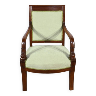 Fauteuil en Acajou de Cuba, époque Empire – Début XIXe