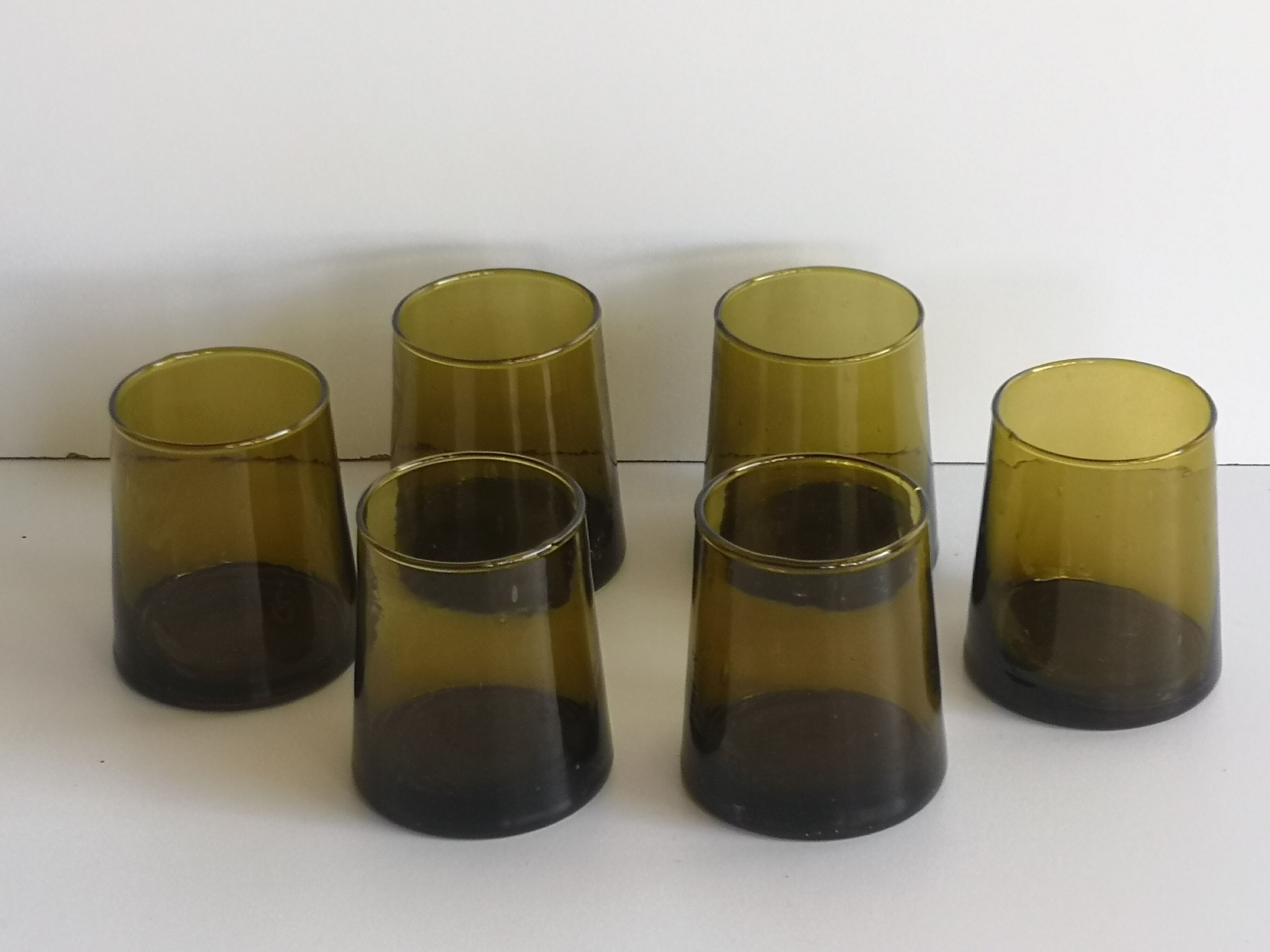 Lot de 6 verres à eau fumés