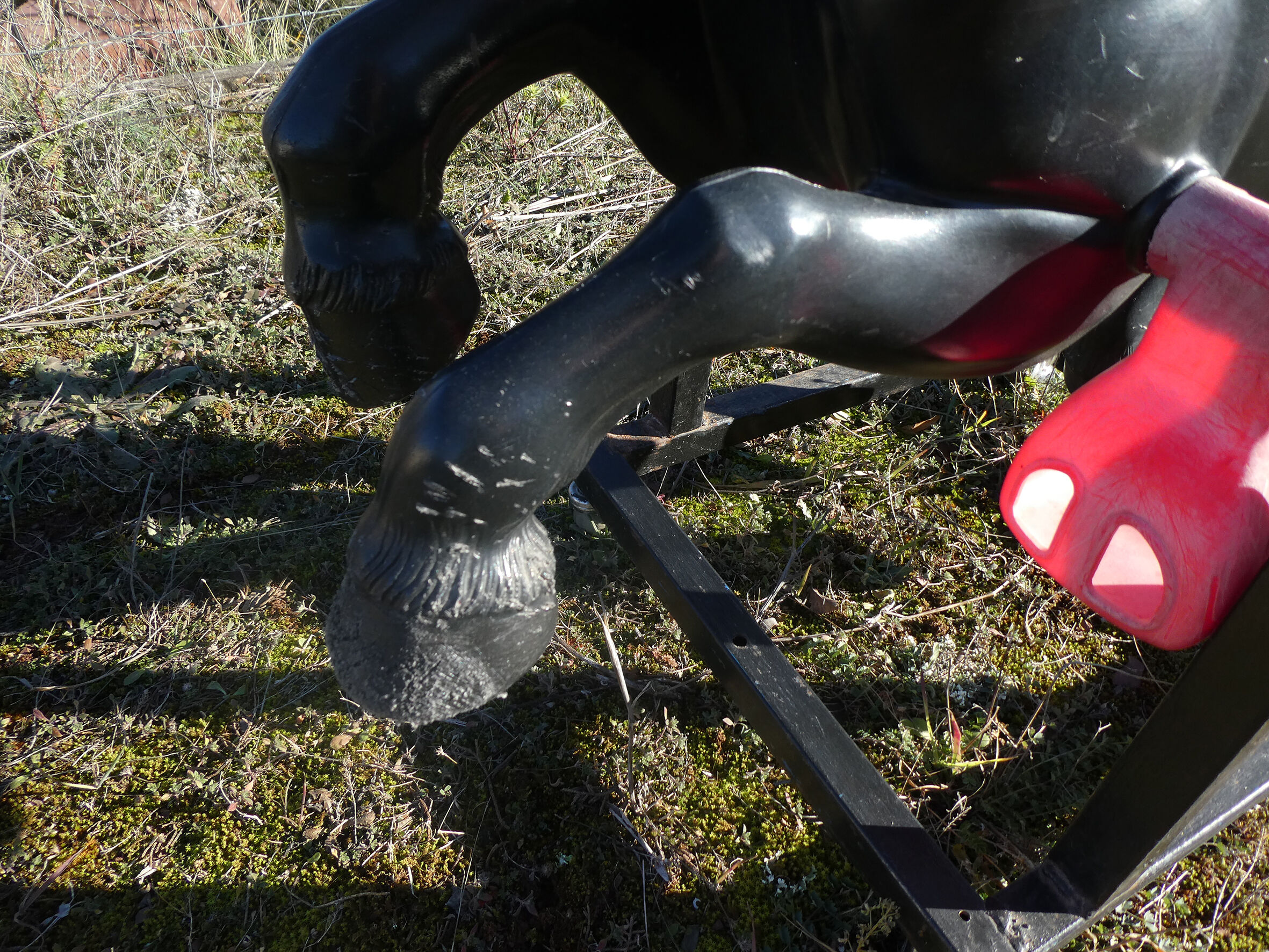Vintage carousel riding horse