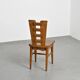 Set of six oak chairs by Henry Jacques Le Même, France circa 1940